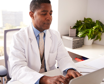 Doctor on Laptop Image Doctor on Laptop Image